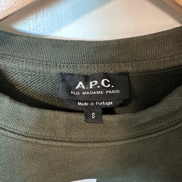 A.P.C. Olive Crewneck Sweater - Picture 2 of 2